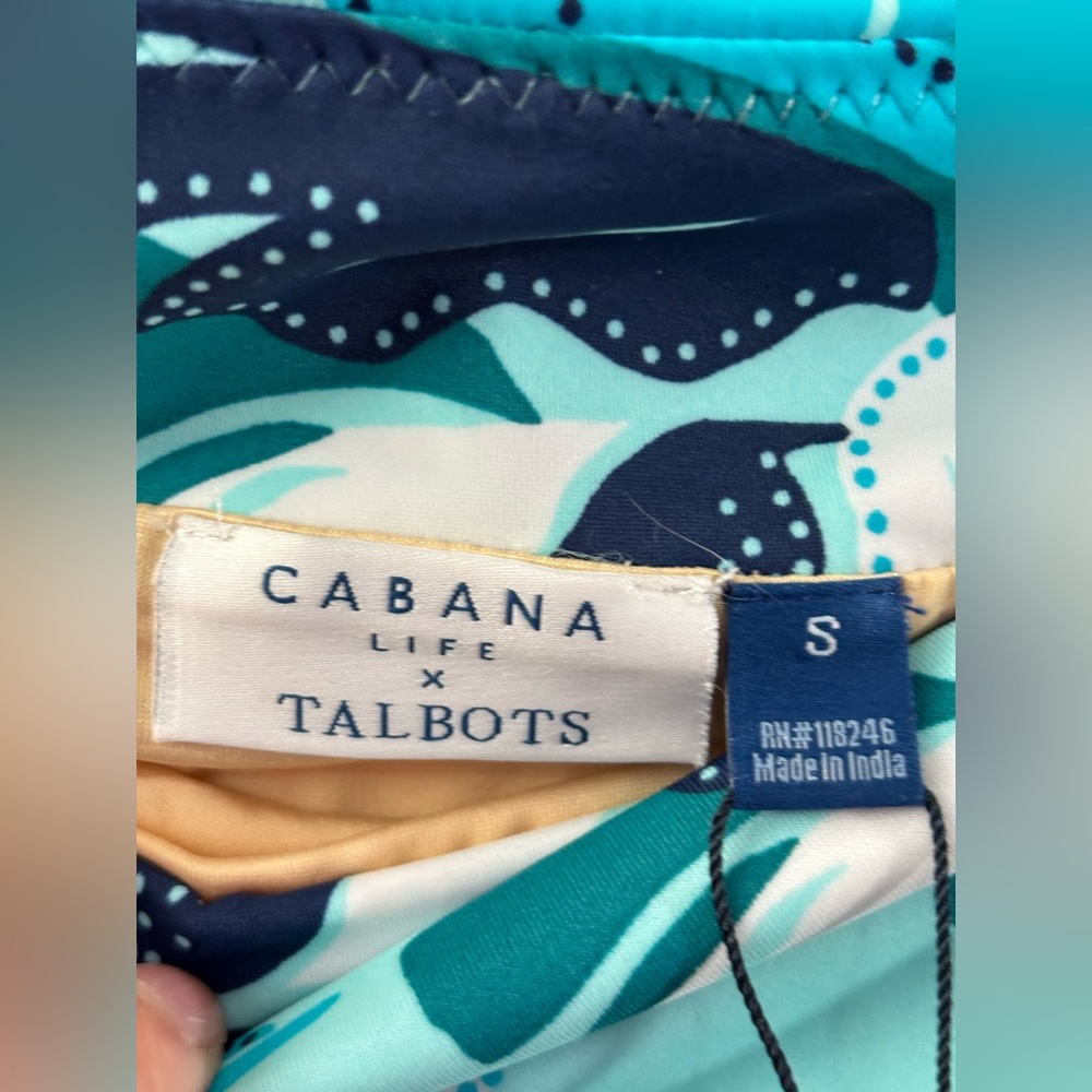 NWT Talbots Cabana swim bottom Skirt Size Small. Bikini Bottom Tropical Beach - Picture 7 of 10